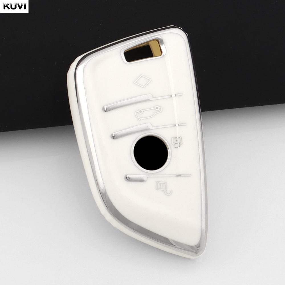 AYCCV1 Pink TPU Car Key Case Cover Shell Fob Keychain For BMW X1 X3 X5 X6 X7 1 3 5 6 7 Series G20 G30 G11 F15 F16 G01 G02 F48 Keyless