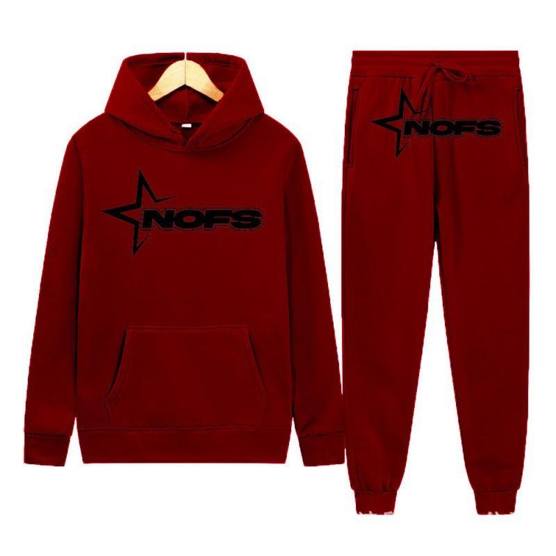 2026Y2KNOES Hoodie Set Sweatshirt Two-piece Gothic Punk Rock Streetwear Hip-hop Style