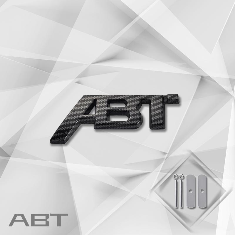 Zinc Alloy Carbon Fibre ABT Sports Badge Car Body Trunk Emblem 3D Grille Decal Sticker For SEAT SKODA TTRS A4 A5 Q3 Golf Passat