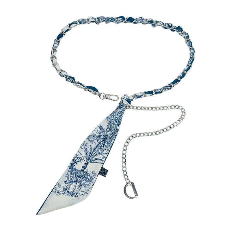 Small Fragrance Style Metal Waist Chain With Hook Closure For Casual Wear
