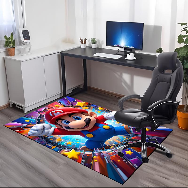 Mario Printed Carpetrugfor Office Chair Living Room Bedroom Kitchen Room Decor Gifts