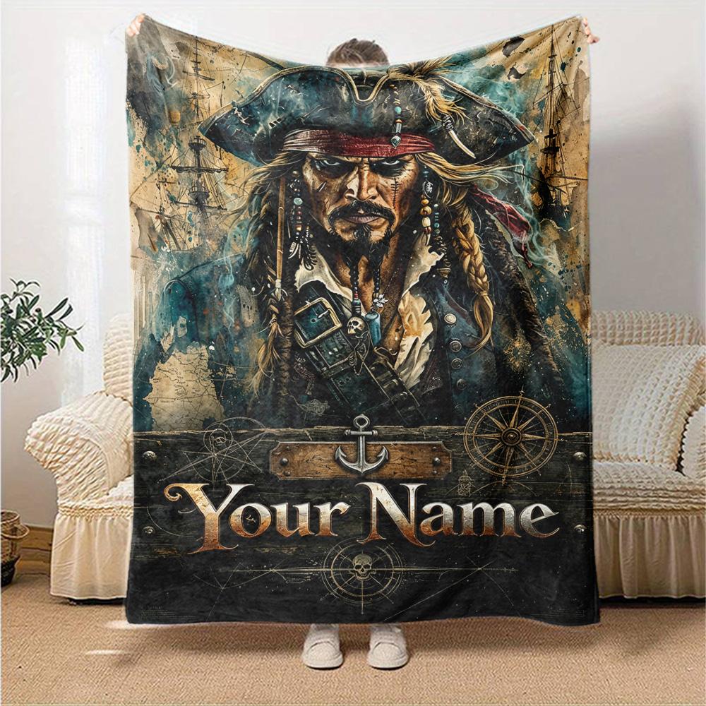 Name Custom Johnny Depp Print Flannel Blanket High Quality Warm Comfortable Cover for All Seasons Perfect for Gifts Home Decor