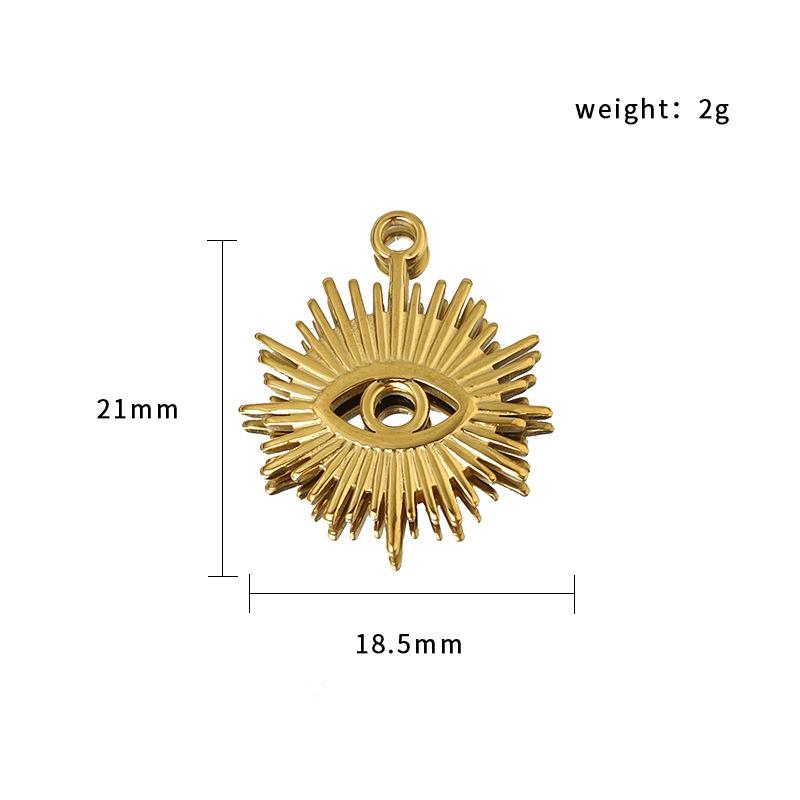 Stainless Steel Small Fresh Oil Drop Love Moon Pendant Plated 18K Jewelry Accessories Diy Pendant Necklace