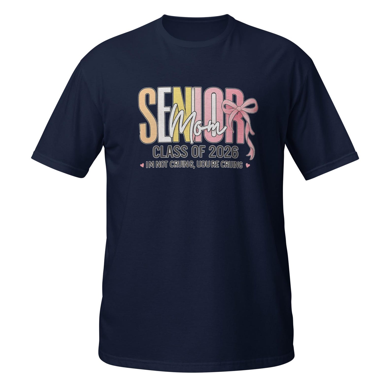 Senior Mom Class of 2026 Graduation T-Shirt, Proud Mom Graphic Tee 2XL