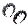 Sparkling Crystal Wavy Headbands For Women Not Slip Hair Accessories Comfortable Fabric Plastic Hair Clip Daily Use