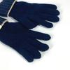 Loewe Anagram Logo Gloves Leather Tag Leather Tag Gloves Wool Navy