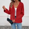Plus Size Women Casual Solid Long Sleeve Turn Down Collar Blazer Outerwear