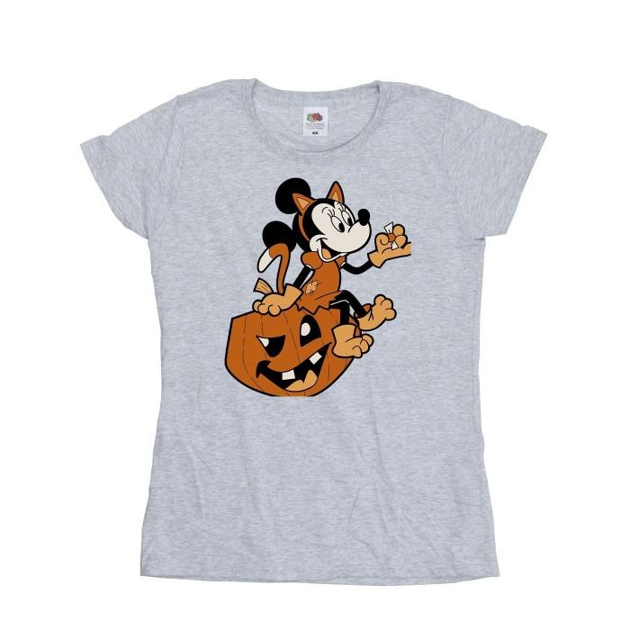Mickey Mouse Womens/Ladies Minnie Mouse Cat Cotton Halloween T-Shirt