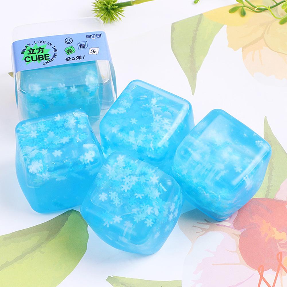Ice Cube Squeeze Toy Creative Mini Anxiety Relief Toy Versatile Soft Squeeze Stretch Toy for Adults Stress Relief