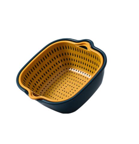 Kitchen Supplies Kitchen Double Drain Baskets Fruit And Vegetable Wash Filters Utility Drainers Kitchen Gadgets And Accessories S