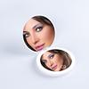 LED Lit Portable Double-Sided Makeup Mirror, 10x Magnification, Folding, with Living Room Fill Light