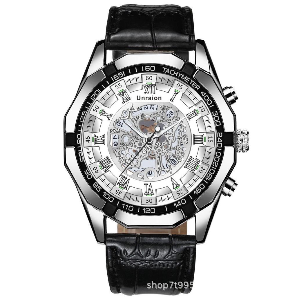 Men's Skeleton Calendar Watch - Waterproof, Luminous, Non-Mechanical, Automatic Movement