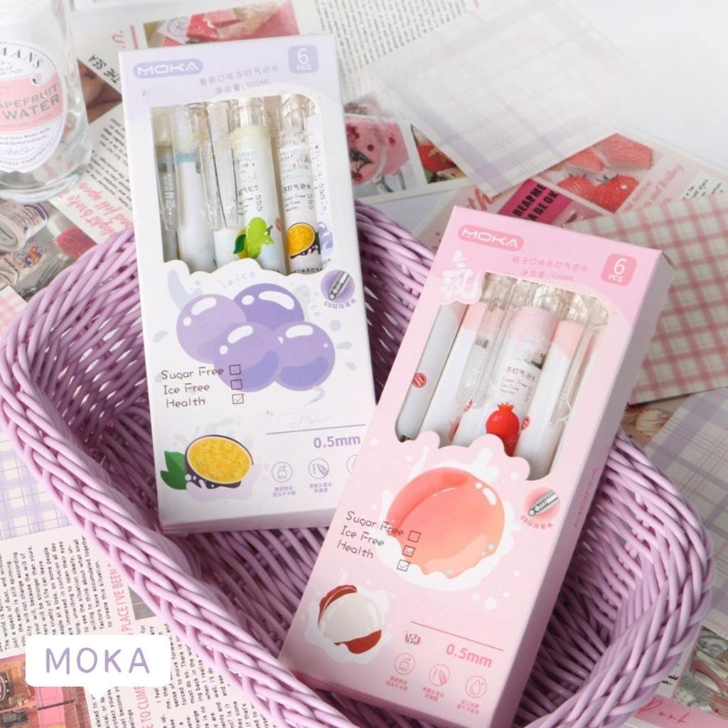 12 Pcs Lytwtw's Cute Sweet Strawberry Gel Pen 0.5mm Quick-dry Press Office Gift School Supplies Stationery Kawaii Funny Pens Back-to-school Gift