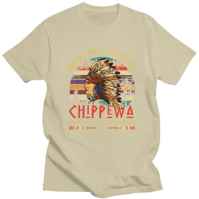 Chippewa Native American Indian Pride Indigenous Tribe T Shirt for Men Tshirt Summer Style Short Sleeve Tee Shirt Clothing