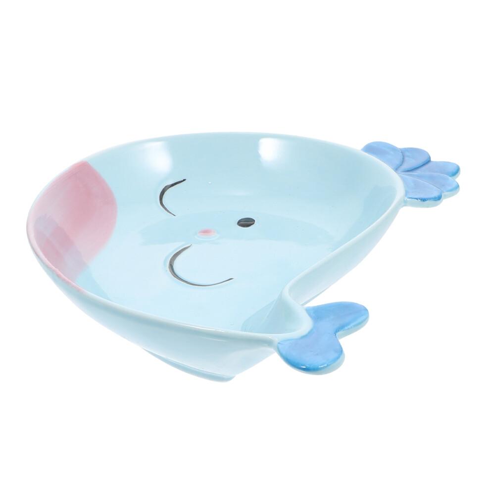 1pc Cartoon Whale Ceramic Plate for Kids