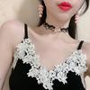 2025 new simple lace neck strap necklace ins super fairy flower neck chain collar choker short collarbone chain