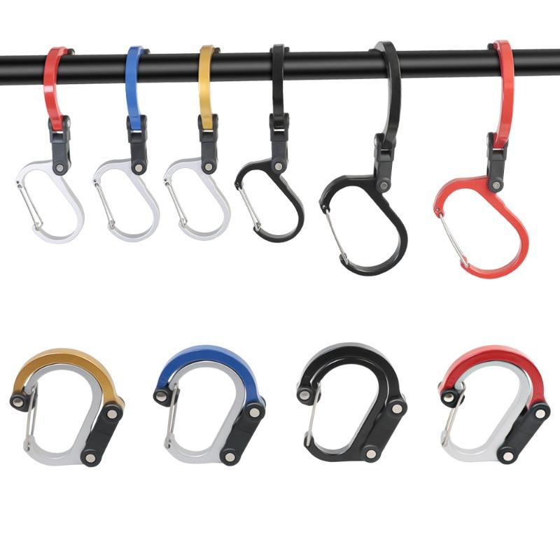 Multifunctional Mountaineering Buckle Aluminum Alloy D-type Mountaineering Buckle Outdoor Random Hook 360 Degree Rotating Hook
