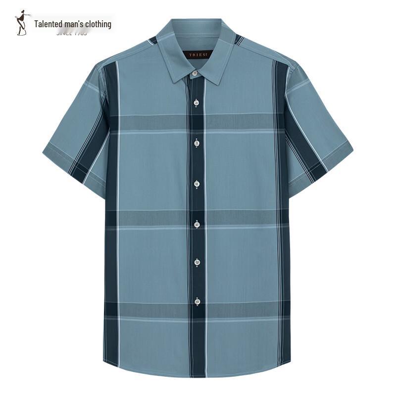 

TRIES Men s Plaid Slim Fit Short Sleeve Casual Shirt Summer 2026 2XL