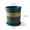 Manyuanhong Series Tall Round 5-Gallon Plastic Flower Pot with Tray (5-Pack)