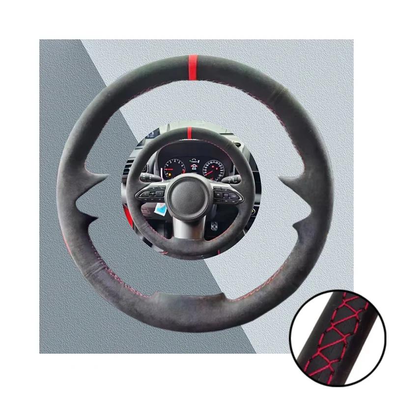 Car Steering Wheel Cover For Toyota Yaris GR    Suede Leather Non-Slip And Soft Car Interior Accessories