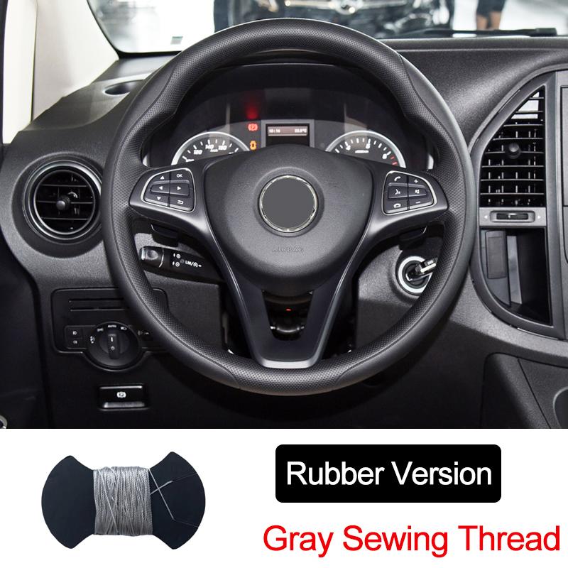 Hand Sewing Car Steering Wheel Wrap for Mercedes-Benz Vito III ( W447 ) 2015 - 2026 Circular Shape Braid On The Steering Wheel