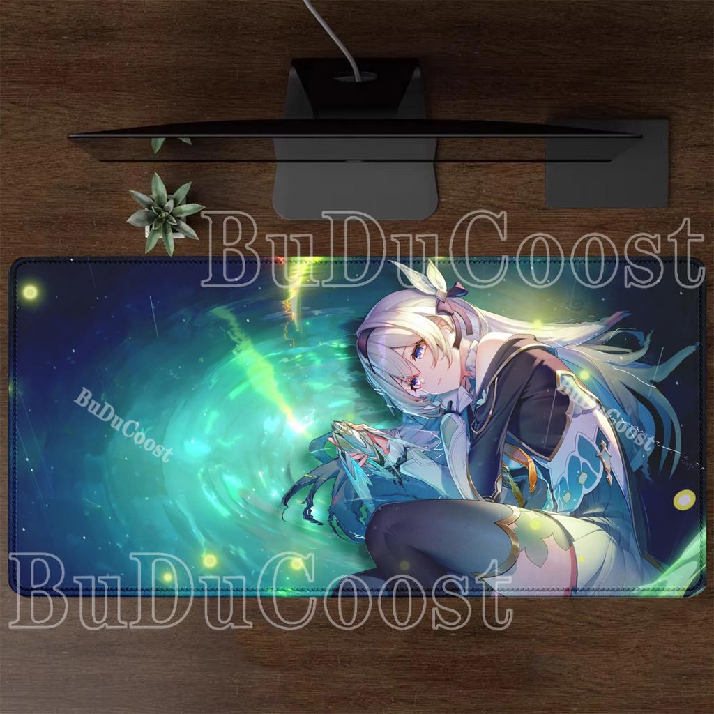 Anime Sexy Girl Firefly Honkai Star Rail HSR Mouse Pad Kawaii HD Printing Desk Mat Pc Cabinet Gaming Keyboard Xxl Large Mousepad