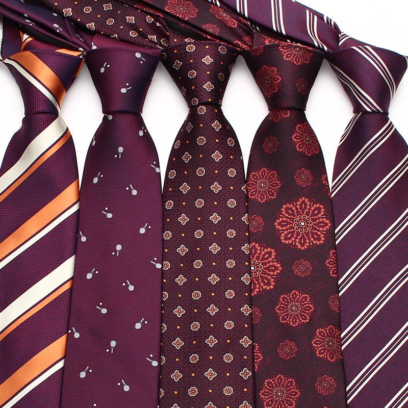 Rael Tie 8Cm Burgundy Tie Men'S, Dress Business Groom Wedding Tie