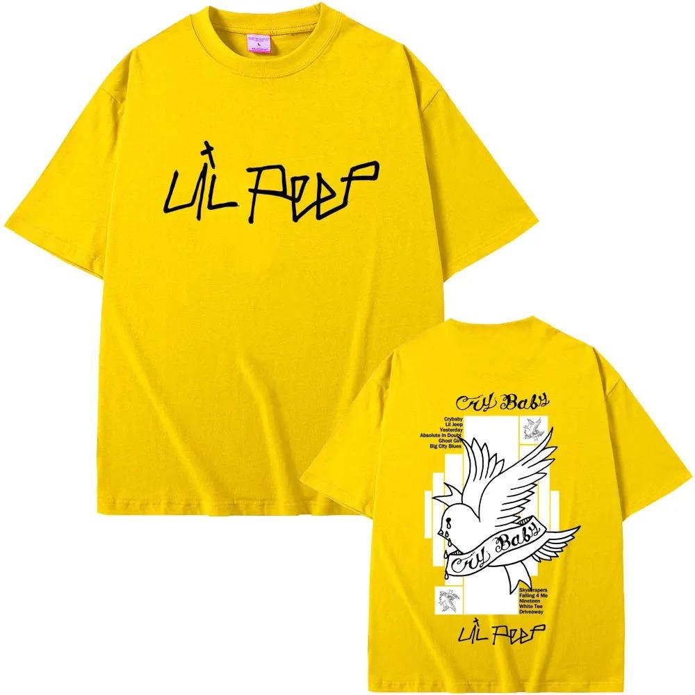Lil Peep Crybaby Graphic Tee Emo Rap Merch Hip Hop Vintage Oversized Unisex Cotton Comfortable Fashion Women And Men Tshirts