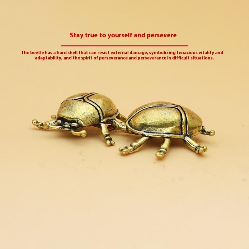 1 Piece Funny Ant Scorpion Crafts Solid Brass Insect Beetles Figurines Collection Desktop Small Ornament Home Decoration