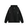 Unisex Streetwear Hoodie Oversized Cotton Blend Long Sleeve Zipper Detail Casual Pullover Fall