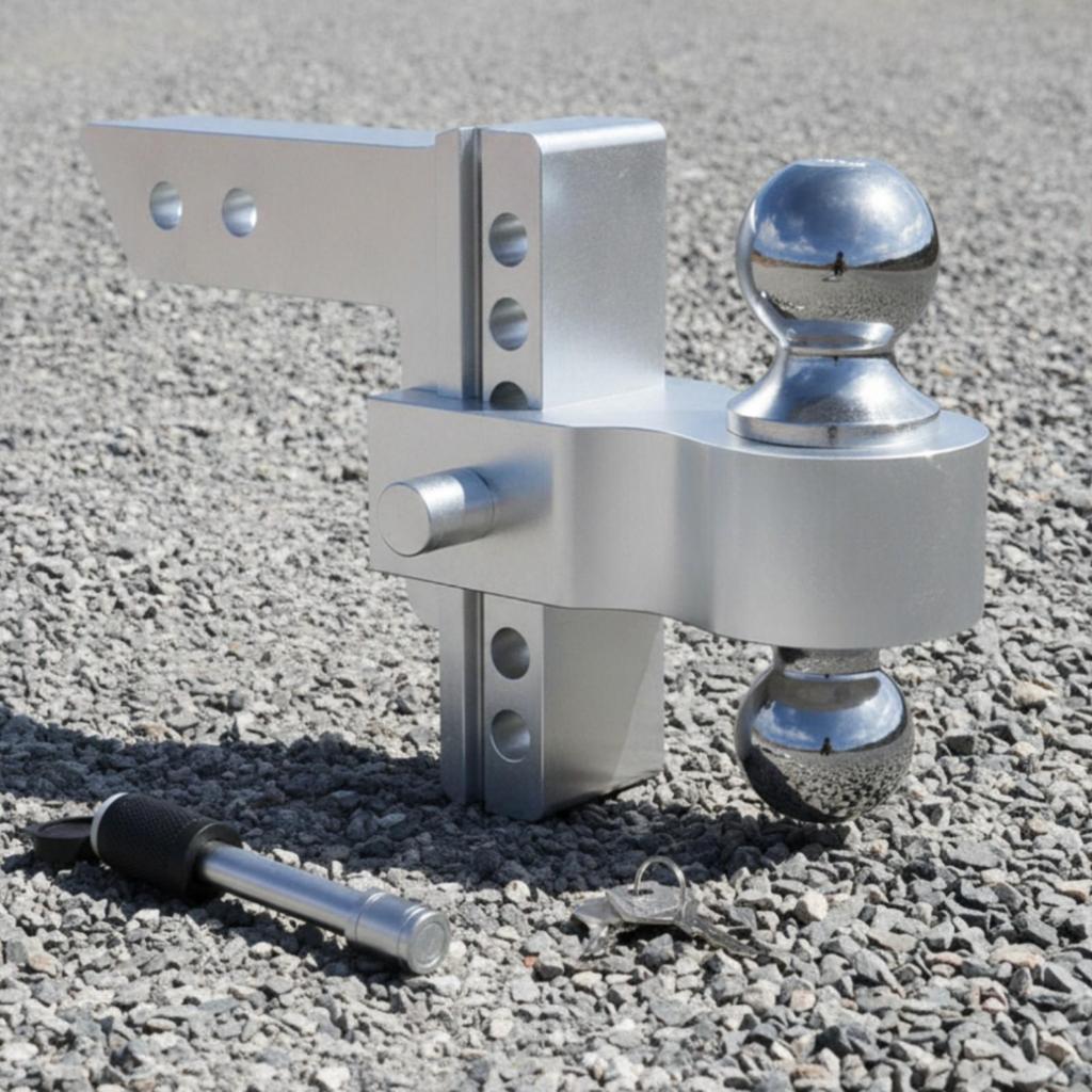Adjustable Trailer Hitch with Dual Ball Versatile doubleBall Mount Hardware