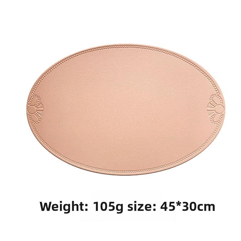 Retro Imitation Leather Placemat Waterproof and Oil-proof Western Dining Mat Nordic Thermal Insulation Mat Table Mat Household Anti-scalding Mat