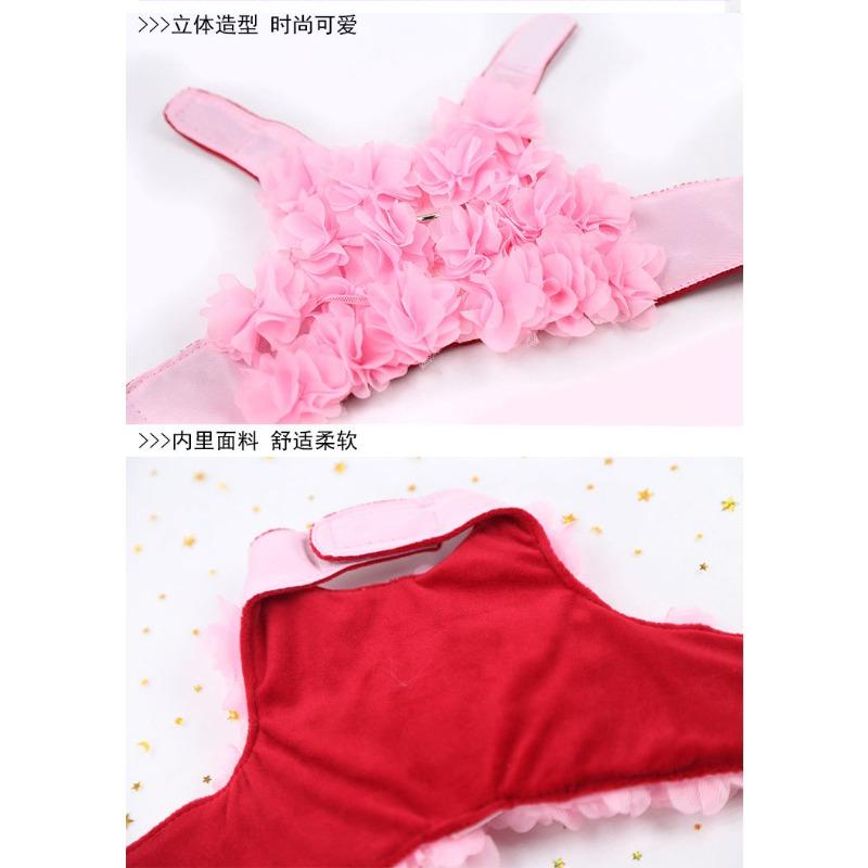 Flower cat leash dog cat pet chest strap walking dog spring summer breathable dog supplies vest outdoor