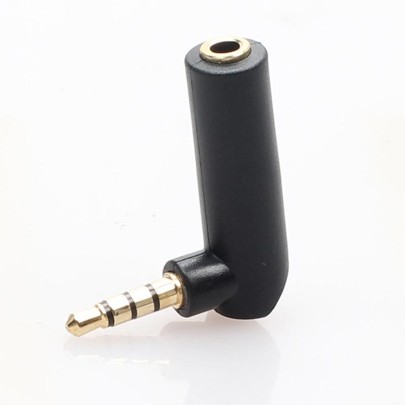 Headphone Splitter 90 Degree Right Angle Plug 3.5mm Angle Male To Female Adapter Stereo Accessories