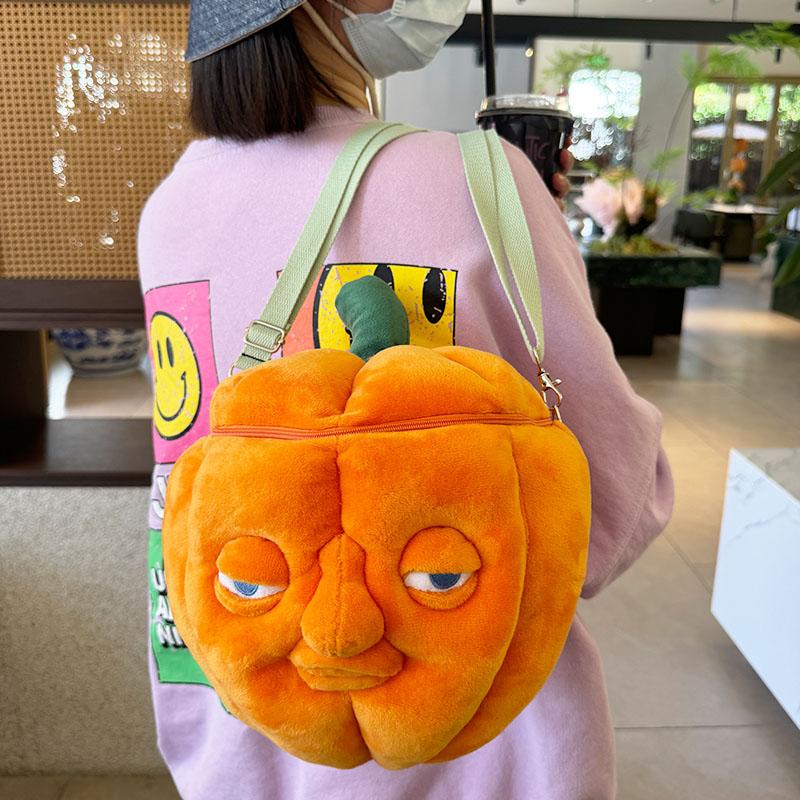 TreasuringU Happy Halloween Skull Plush Toys Kawaii Ghost Pillow Pumpkin Shoulder Bags Horror Skull Fluffy Dolls