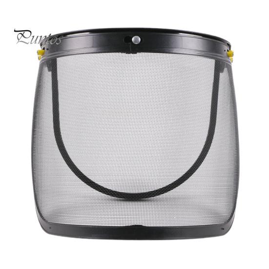 Gesichtsschutz aus Stahlgeflecht, Aluminiumrahmen, verstellbarer Gesichtsschutz mit vollständiger Abdeckung, Visier zum Schutz vor Schmutz und Spritzern für Gartenarbeit und Rasenmähen