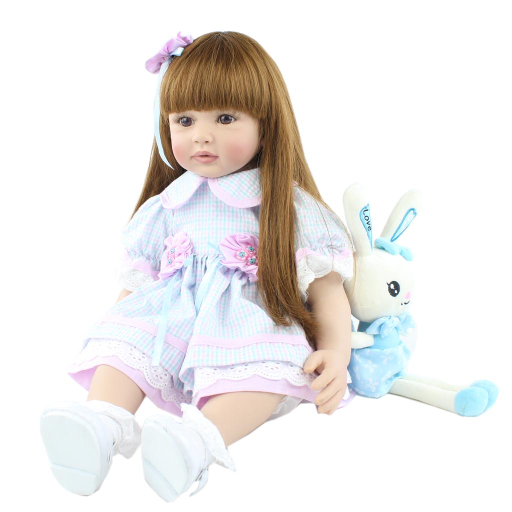 BZDOLL Realistische 60 CM 24 Zoll Weichvinyl Reborn Mädchenpuppe Lebensechte Prinzessin Kleinkind Babys Ankleiden Mädchen Geburtstagsgeschenk