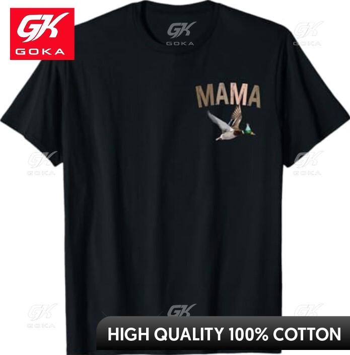 Mama Duck Hunting One Lucky Duck 1st Birthday Family Party Funny Round Neck All Cotton Printed Casual Tee Outdoor Casual
