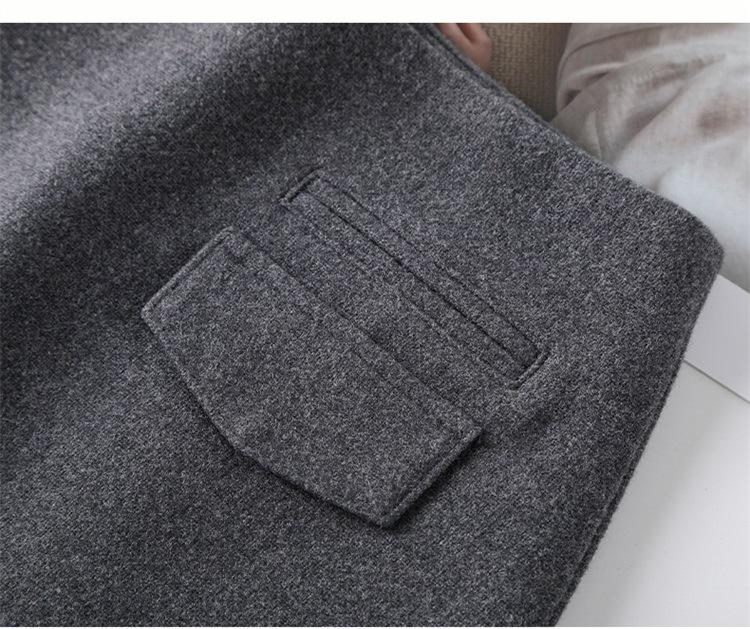 Women's Grey Wool Blend High-Waisted A-Line Skirt - Autumn/Winter 2025 Collection