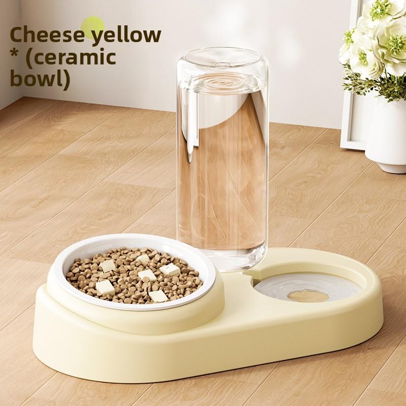 

Простая и устойчивая к опрокидыванию керамическая миска для кошек для кормления водой и едой в домашних условиях. Это миска для домашних животных, чтобы кошки пили воду и ели. Ceramic bowl жёлтый