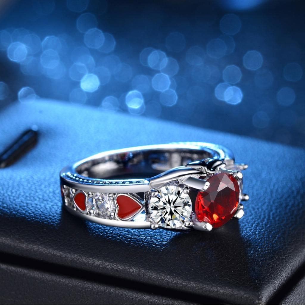Schmuck Epoxid Liebe Zirkon Mikro-Inlay Ring, Beliebter Goldschmuck