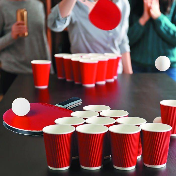 50 Balles De Ping-Pong Blanches - TWIDDLERS - Pour Beer Pong, Tennis De Table, Jeux À Boire & Fêtes - Solides, Robustes, Légères