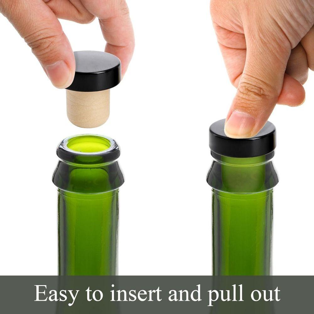 10/20Pcs Wood T-shaped Stopper Cork Replaceable Wine Caps Sealing Plug  Glass Bottles