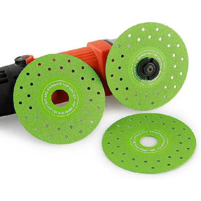 BASSJRT 3pcs 115mm Diamond Chamfered Saw Blades for Cutting and Grinding Tile 45 Degree Saw Blades Ultra-Thin Cutting Disc Hole Rock Plate Ceramic