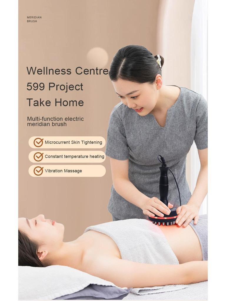 Customized Electric Meridian Brush Massager for TCM Physiotherapy and Health Preservation.
