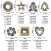1Set Cupcake Multiple Shapes Cookie Cutter Plastic Cake Mold Geometric Figure Biscuit Fondant DIY Cake Cooking Tools