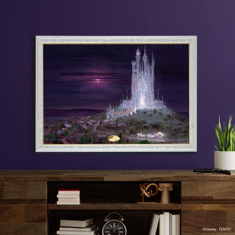 Tenyo in 1000 Piece Jigsaw Puzzle Disney Cinderella Glass Castle Canvas Style Special Art Collection with Glue and Spatula and Service Card Included