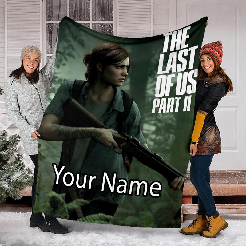 Custom Name The Last of Us Theme Printed Blanket - Perfect for Couch, Bed, Travel & Outdoor Use | Machine Washable, Cozy & Durable.
