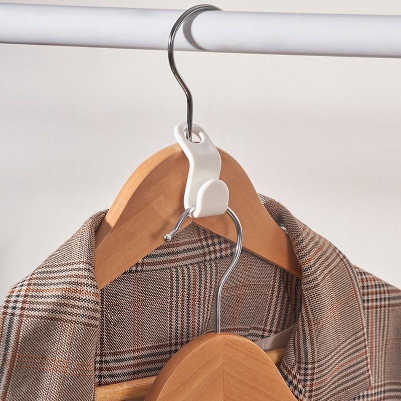 Stackable Hanger Closet Hooks 6 Pack Pp Plastic Multilayer Hanging Saving Space