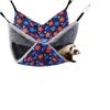 Cute Double-layer Hamster Hammock Thicken Cozy Pets Sleeping Bag Warm Fleece Print Hamster Hideout Cage Cage Sleeping